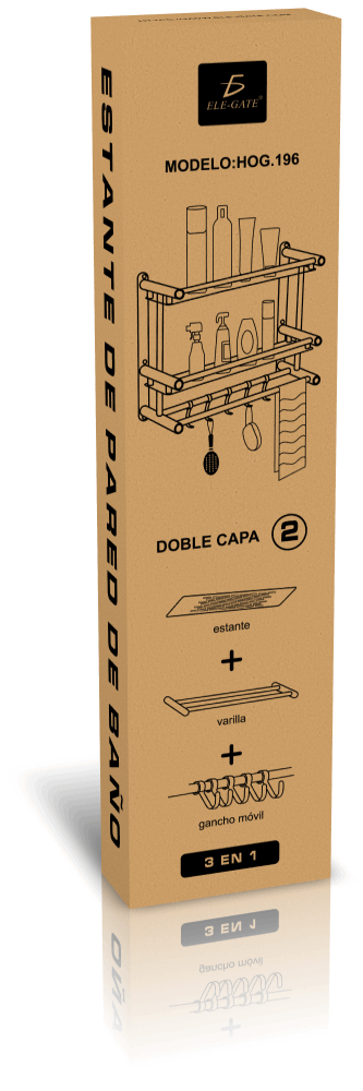 Estante de Acero Inoxidable para Baño - Organizador de Almacenamiento de Pared - Image 6