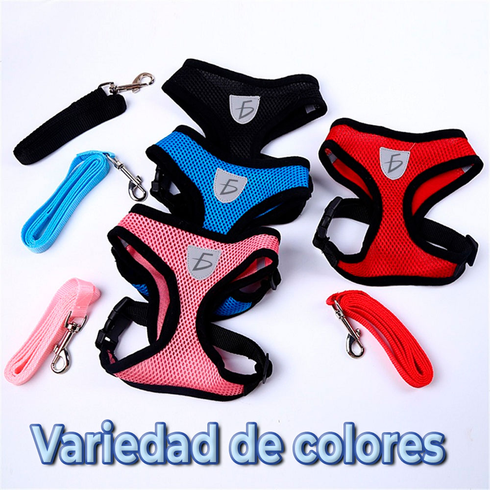 Conjunto de Arnés y Correa para Mascotas - Estilo Transpirable y Cómodo para Paseos y Entrenamiento - Image 3