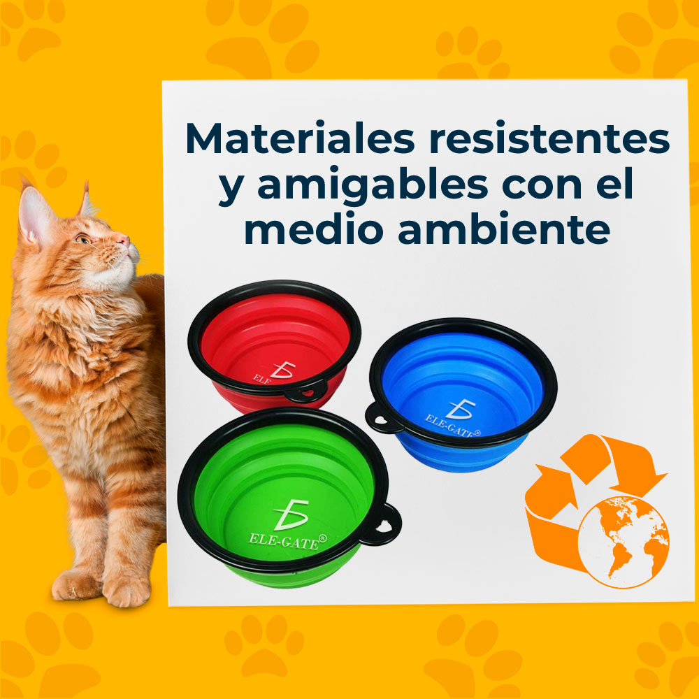 Tazón Plegable Portátil de Silicona 350ML con Mosquetones - Tu Compañero para la Hidratación en Movimiento - Image 2