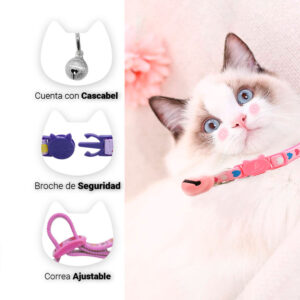 Collar para Gato con Campana - Diseño Único y Separable - Accesorio de Estilo para Gatos