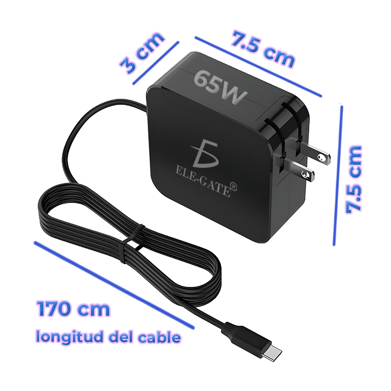 Adaptador Universal 65 W tipo C Cuadrado - Image 4