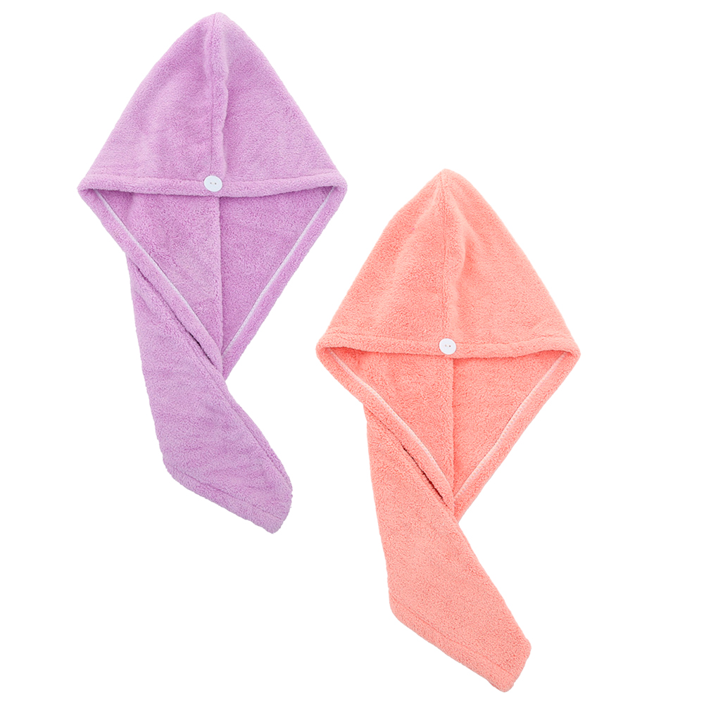 Kit de 2 Toallas Tipo Turbante de Microfibra Absorbente para Cabello - Image 3