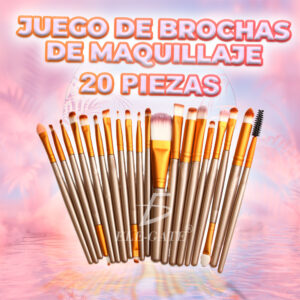 Kit de Pinceles de Maquillaje Profesional - 20 Unidades