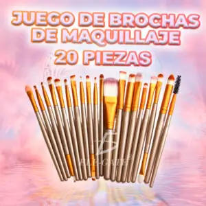 Kit de Pinceles de Maquillaje Profesional - 20 Unidades