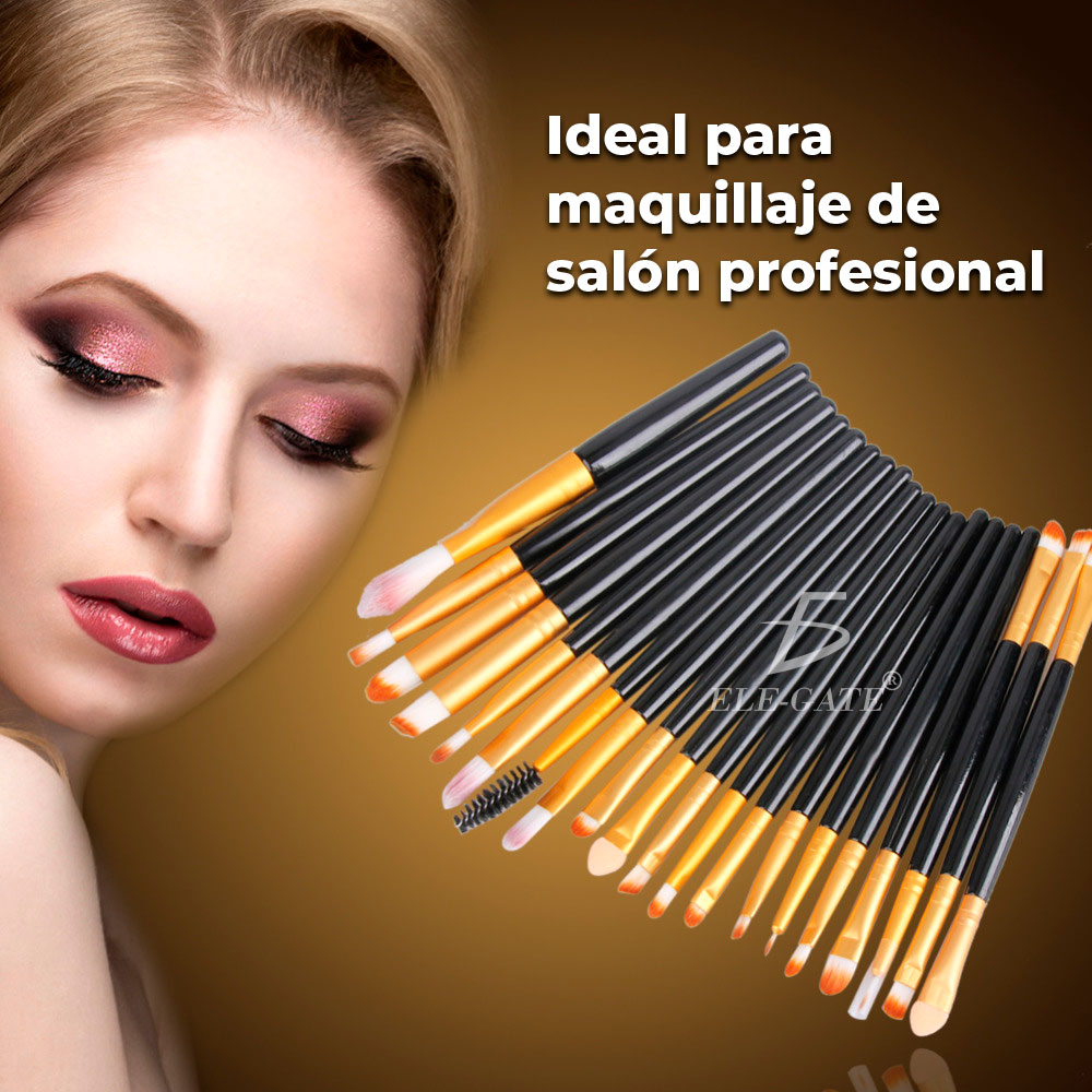 Kit de Pinceles de Maquillaje Profesional - 20 Unidades - Image 2