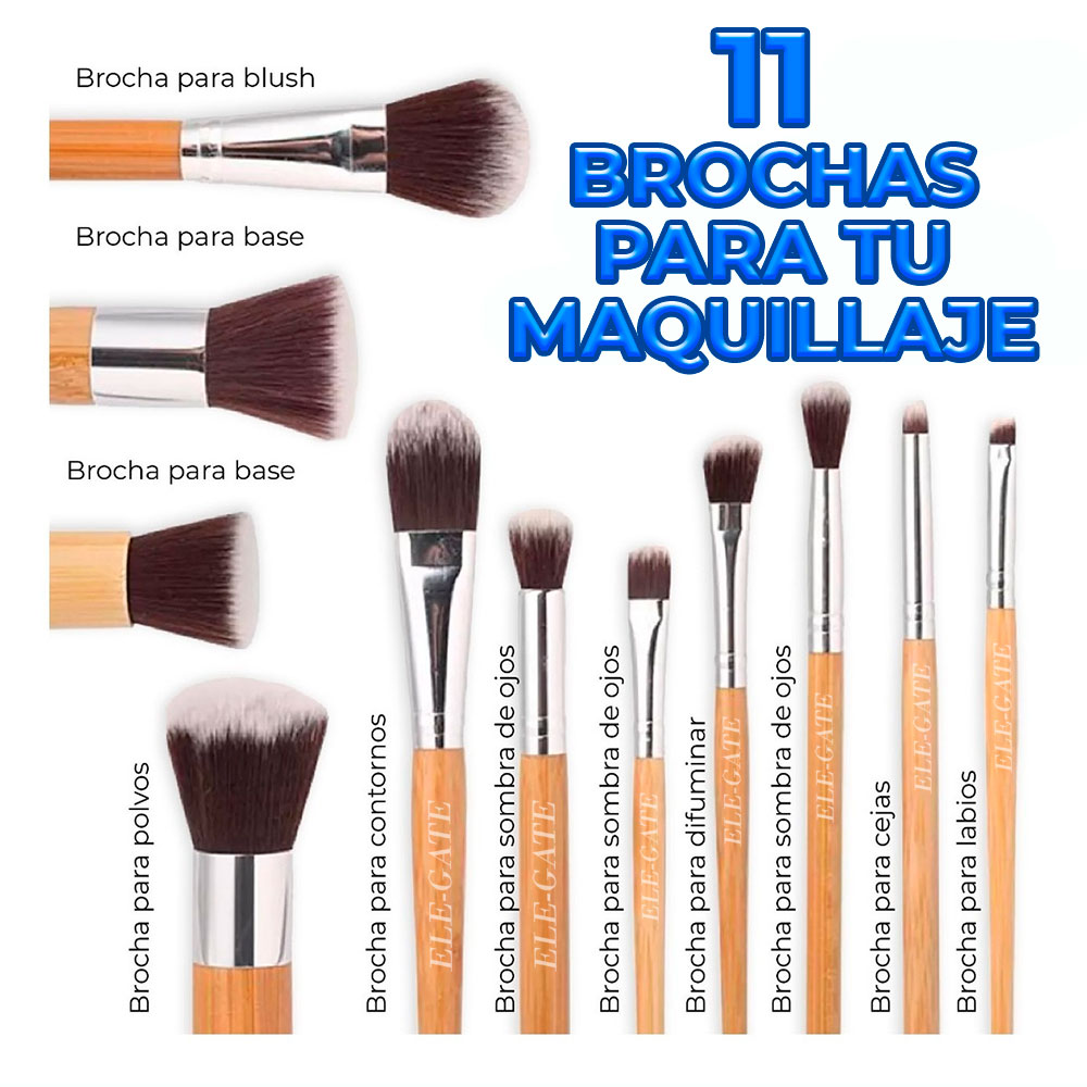 Brochas de Maquillaje Orgánicas y Ecológicas - Kit Profesional de Alta Calidad - Image 5