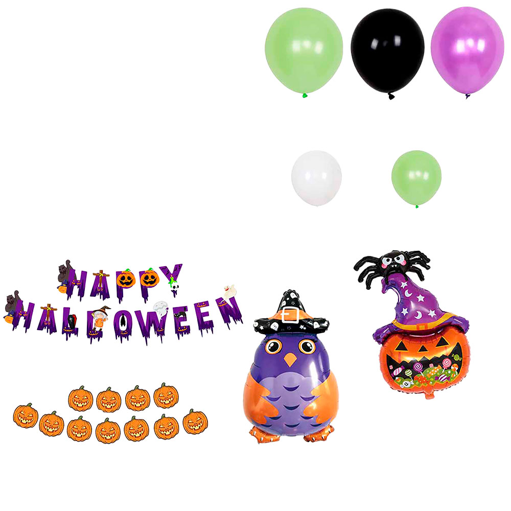 Kit de Globos para Decoración de Fiesta de Halloween - ¡Transforma tu Celebración en un Escenario Espeluznante!