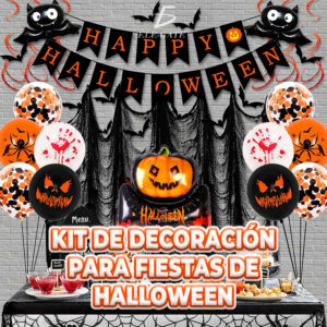 Kit de Decoraciones para Fiestas de Halloween - Accesorios y Suministros Esenciales