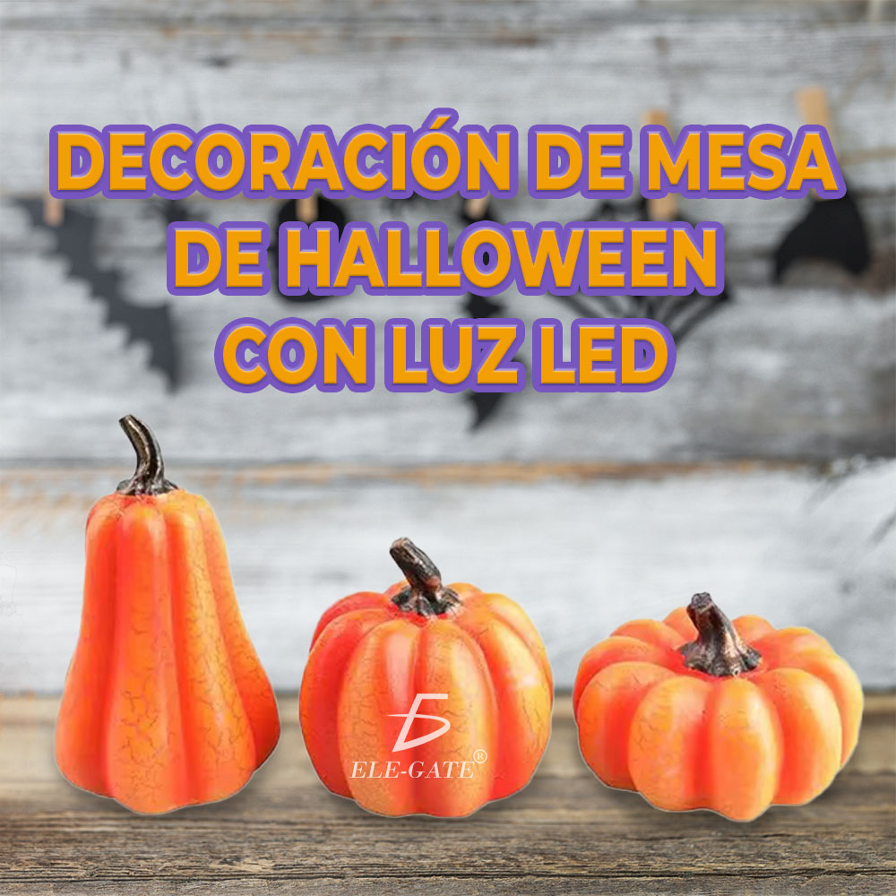 Decoración de Mesa de Halloween con Luz LED - Ambiente Espeluznante y Festivo