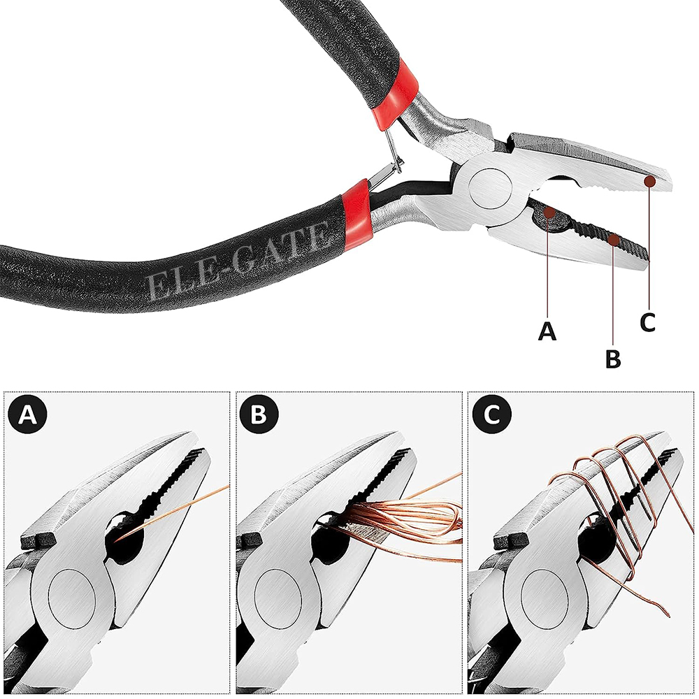 Juego De Alicates Pinzas Con Empuñaduras Cómodas Paquete Con 5 Piezas - Image 3