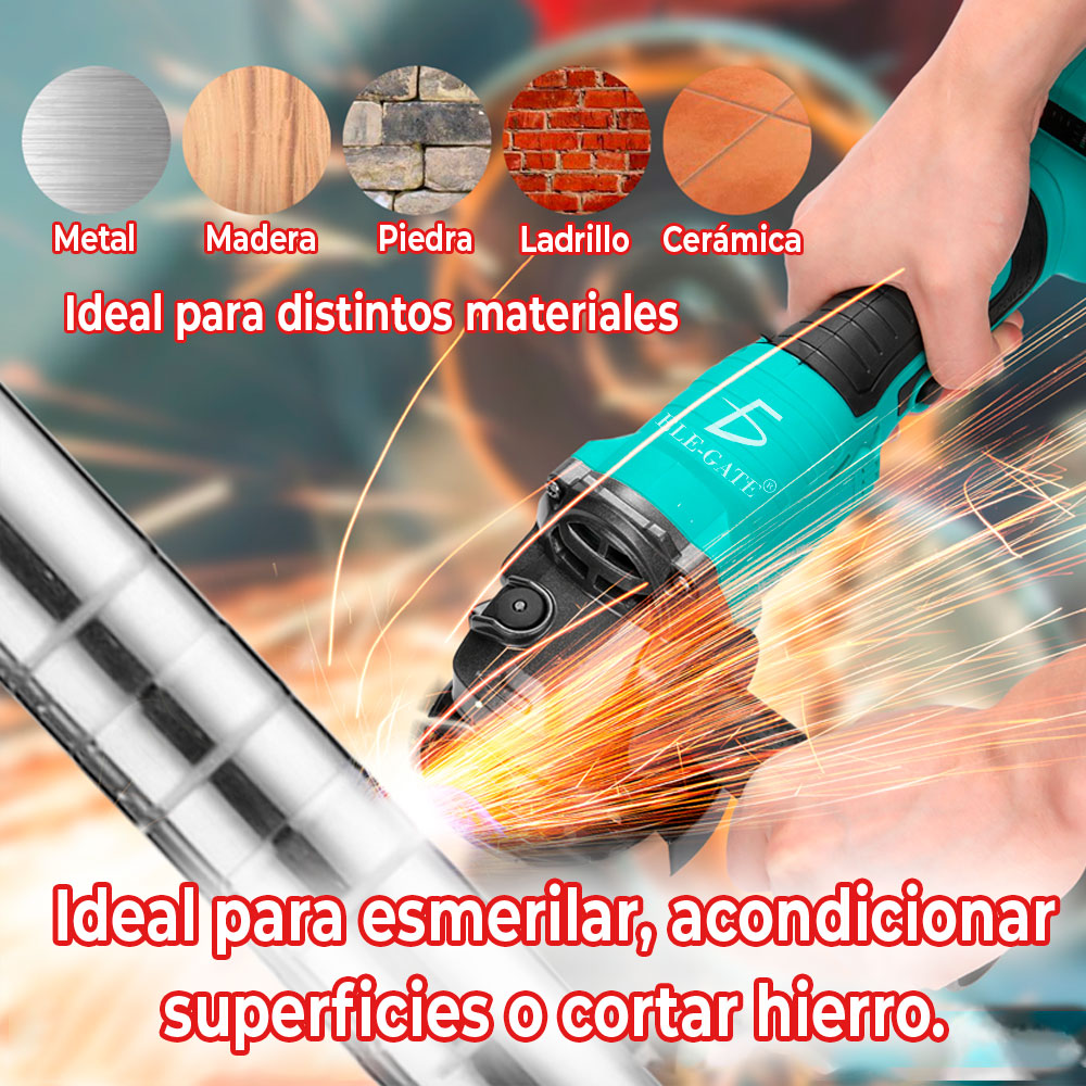 Amoladora Inalámbrica - Potente y Versátil Herramienta con Varias Posiciones y Escobillas de Carbono - Image 5