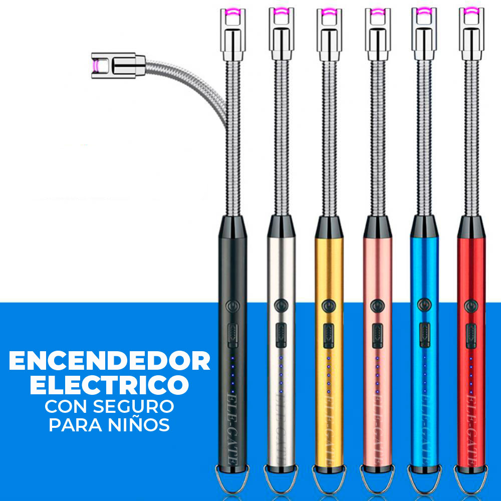 Encendedor Eléctrico, USB Recargable con Pantalla de Batería LED, Cuello Flexible de 360 ° Con Boton de Seguridad - Image 3