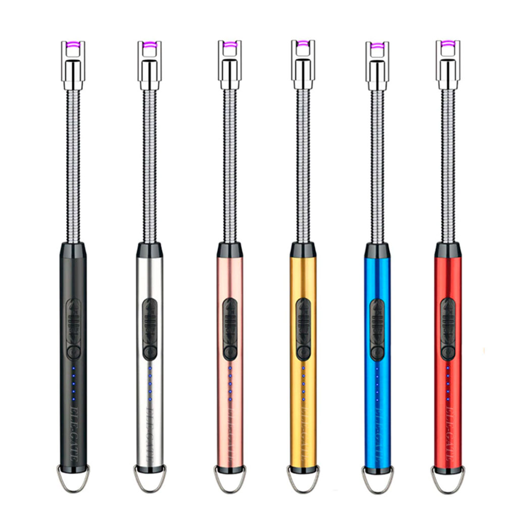 Encendedor Eléctrico, USB Recargable con Pantalla de Batería LED, Cuello Flexible de 360 ° Con Boton de Seguridad - Image 2