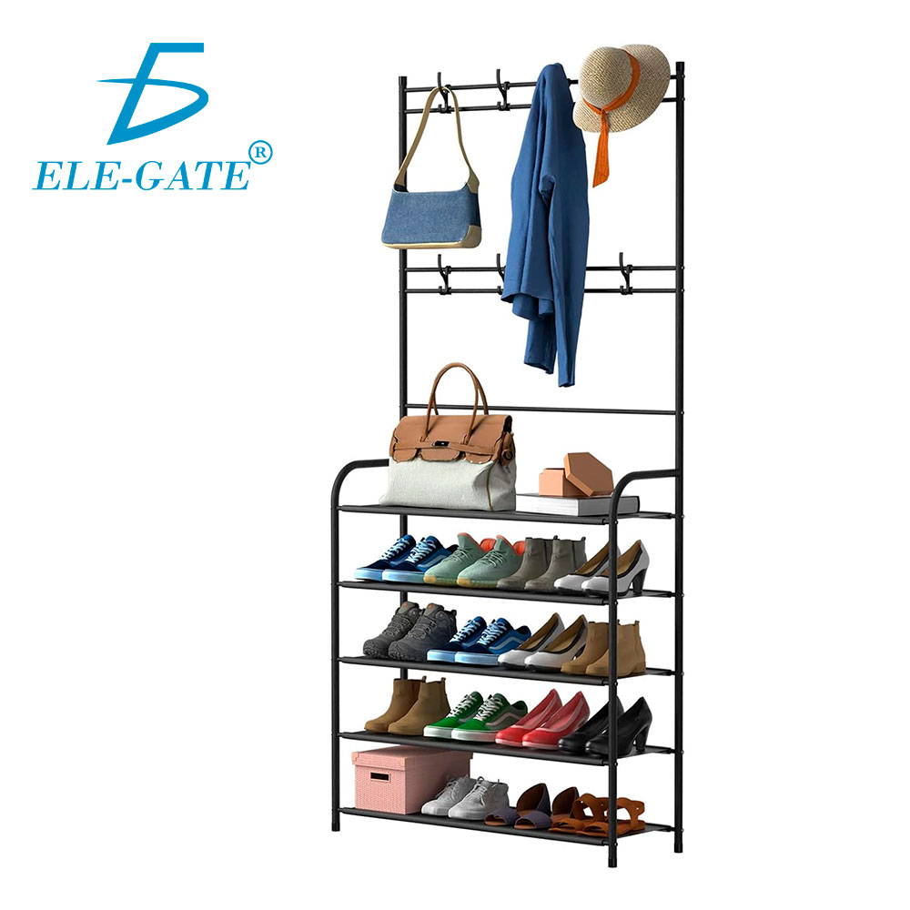 Organizador de 5 Niveles con Doble Barra de Perchas para Zapatos y Ropa - Image 2