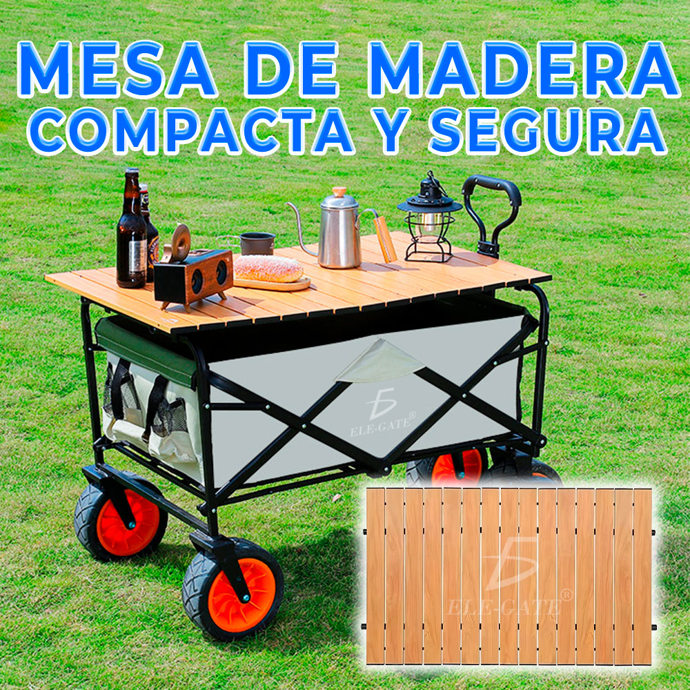 Cubierta de Madera de Remolque Plegable para Mesa de Camping