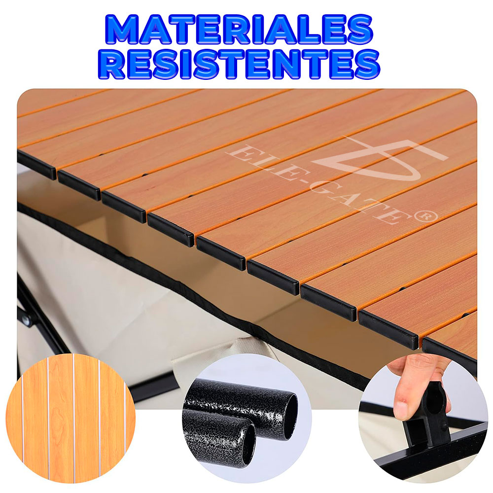 Cubierta de Madera de Remolque Plegable para Mesa de Camping - Image 5