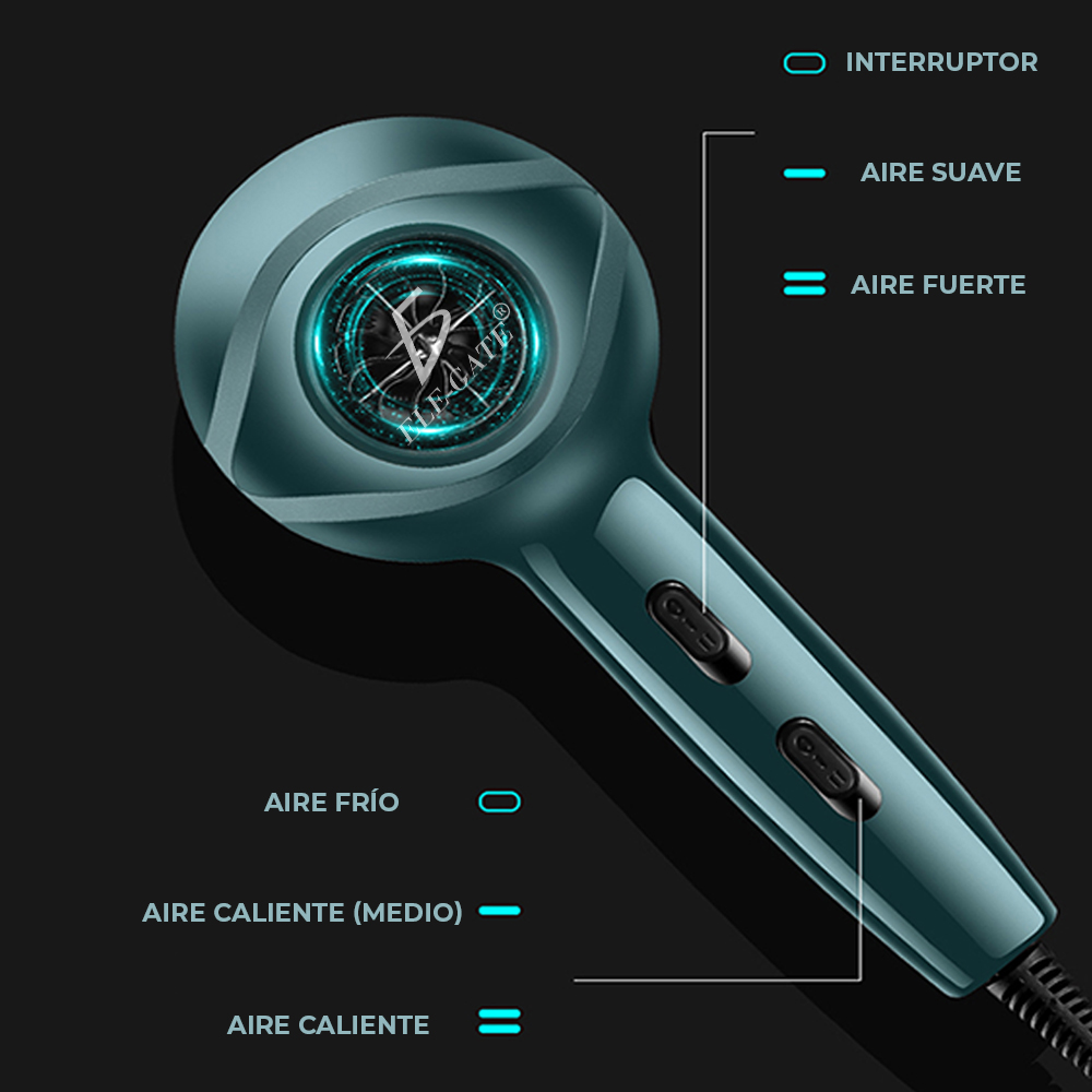 Secador de Pelo Profesional de 2400W con Tecnología de Iones - Image 6