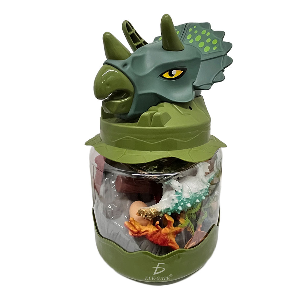 Bote en Forma de Cabeza de Dinosaurio con Juguetes de Dinosaurios para Niños. - Image 3