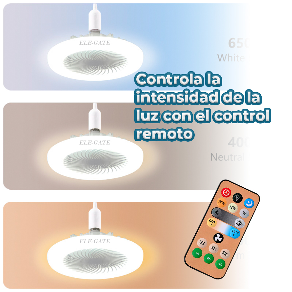 Ventilador de Techo 3 en 1 con Lámpara de Iluminación - Image 3