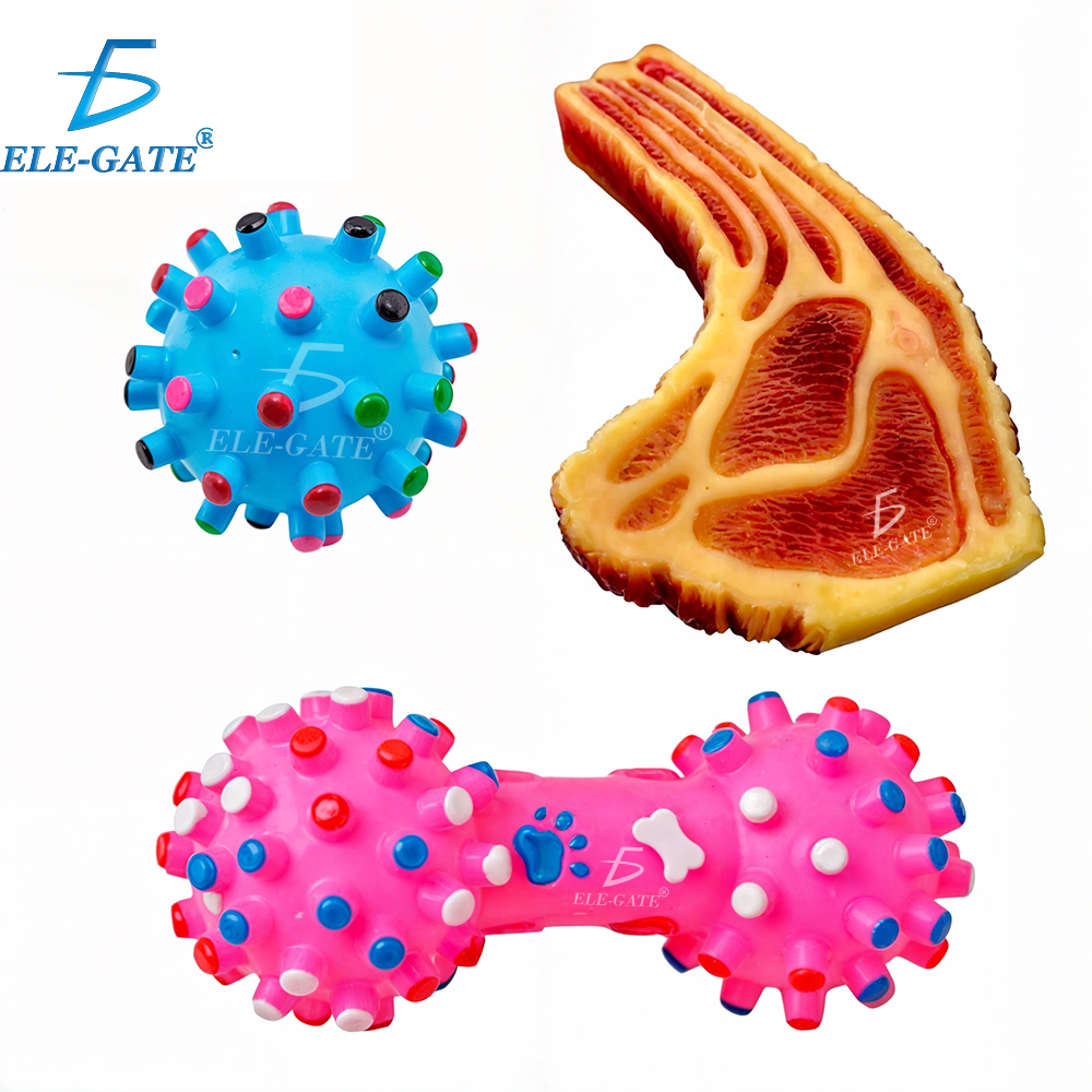 Juguetes Masticables para Mascotas con Chirriante - 3 Juguetes (Color Aleatorio)