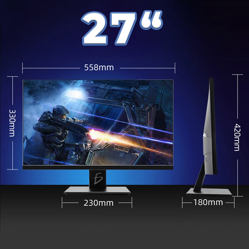 Monitor Pc Gamer de 27 Pulgadas 1ms 75hz Color Negro - Image 4