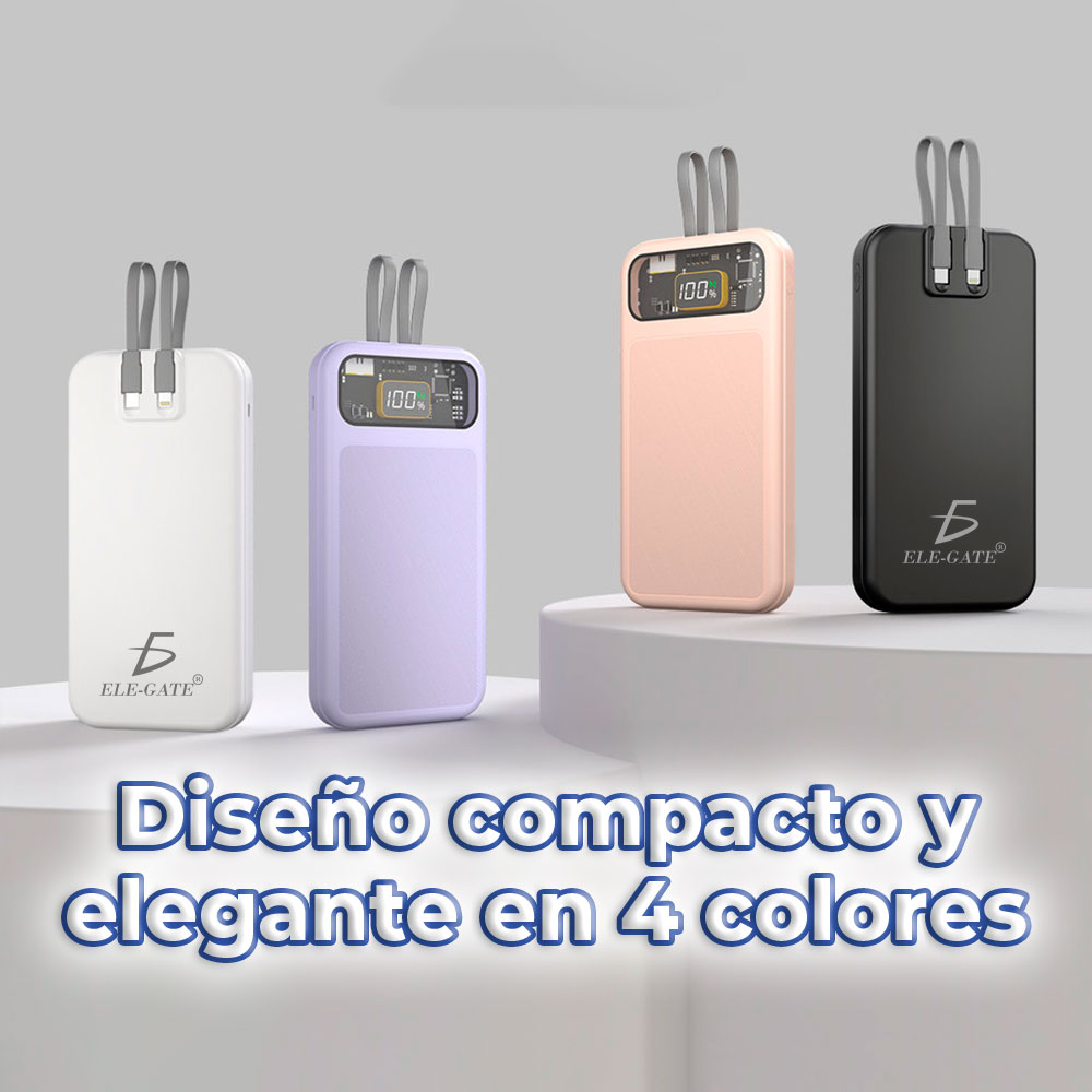 Batería Externa Portátil de 10000mAh con Carga Rápida PD 22.5W y Pantalla Transparente - Image 2