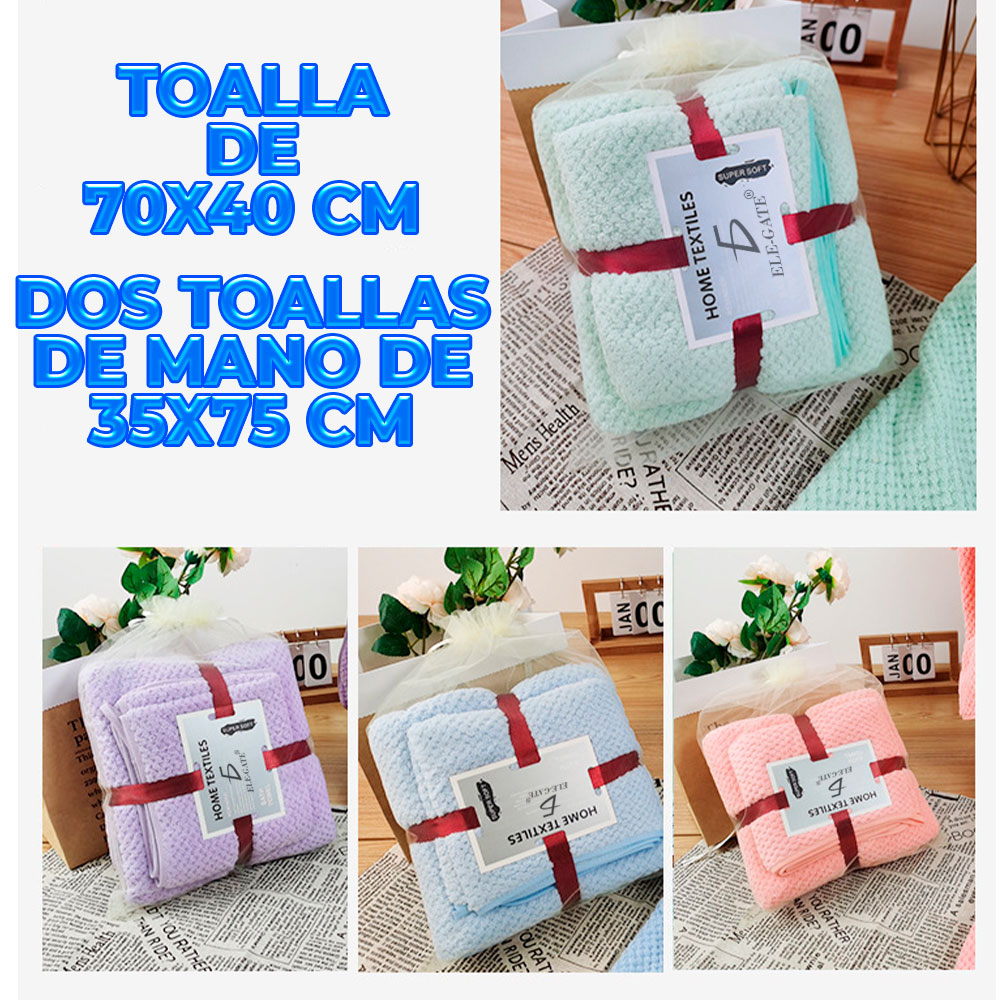 Juego de 3 Toallas para Baño y Manos - Suavidad y Absorción de Primera Clase - Image 5