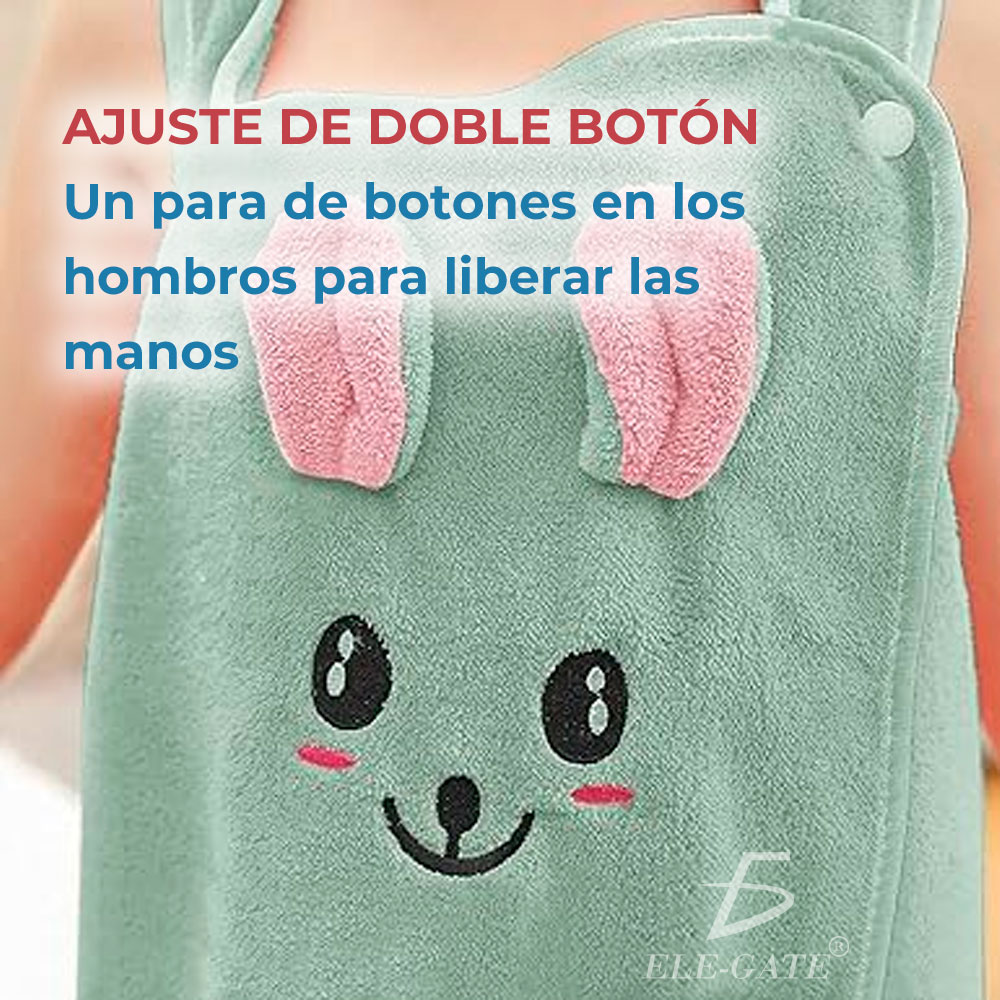 Toalla de Baño Suave con diadema para Niños y Diseño de Dibujos Animados - Image 4