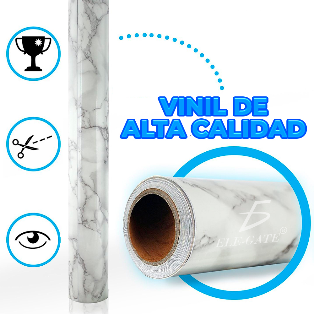 Pegatinas de PVC Blancas Impermeables de Mármol para Renovar Espacios. - Image 3