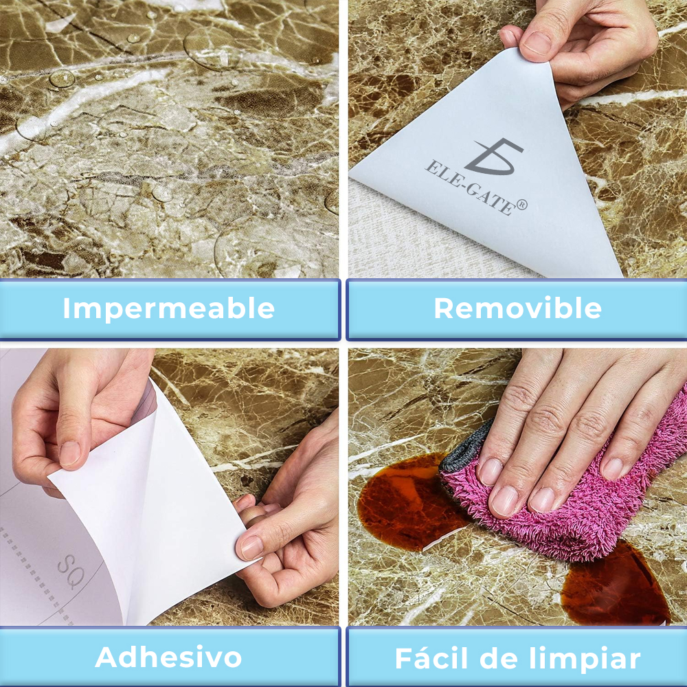 Pegatinas de PVC Impermeables de Mármol para Renovar Cocinas y Muebles - Image 4