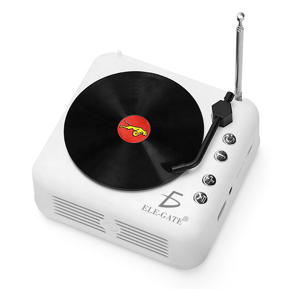 Altavoz Bluetooth Inalámbrico con Diseño Retro de Tocadiscos - Image 2