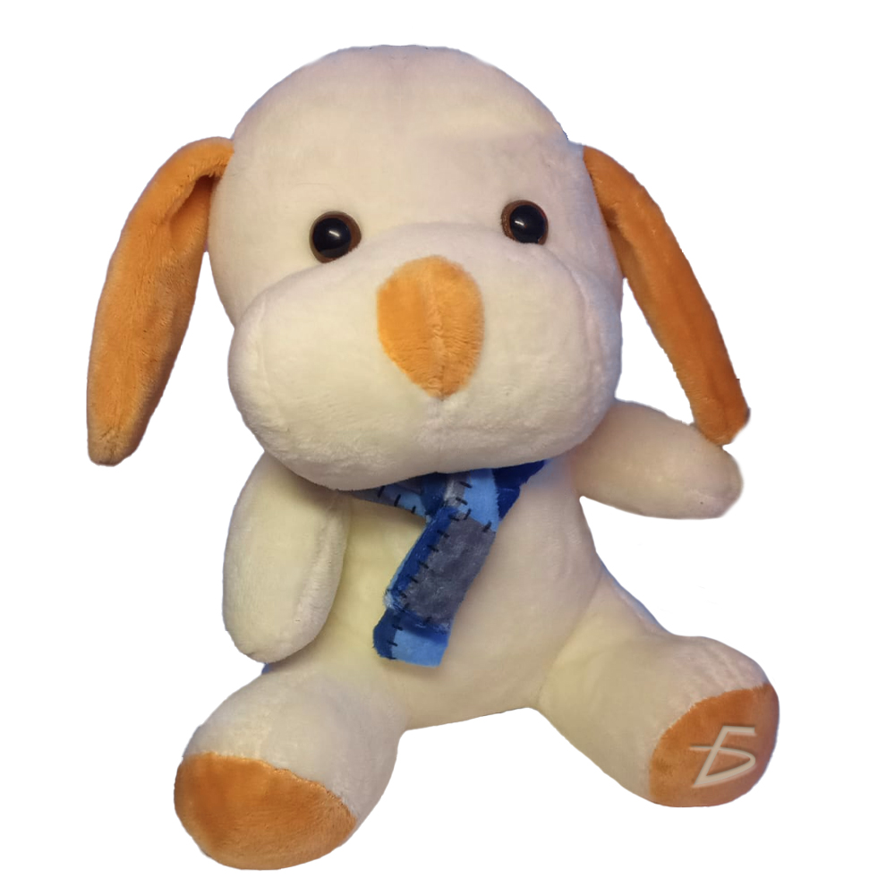 Cachorro de Peluche de 18 cm - Diseño de Perro con Bufanda - Image 2