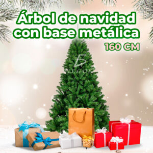 Árbol de Navidad Artificial de 180 cm - Abeto de Hoja Espumillón Verde