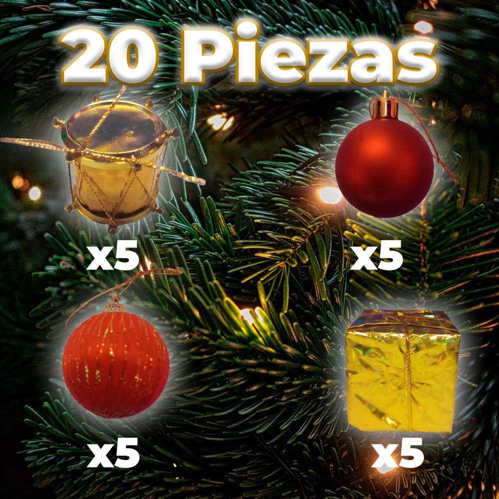 Conjunto de 20 Mini Colgantes de Árbol de Navidad - Decoración Festiva - Image 3