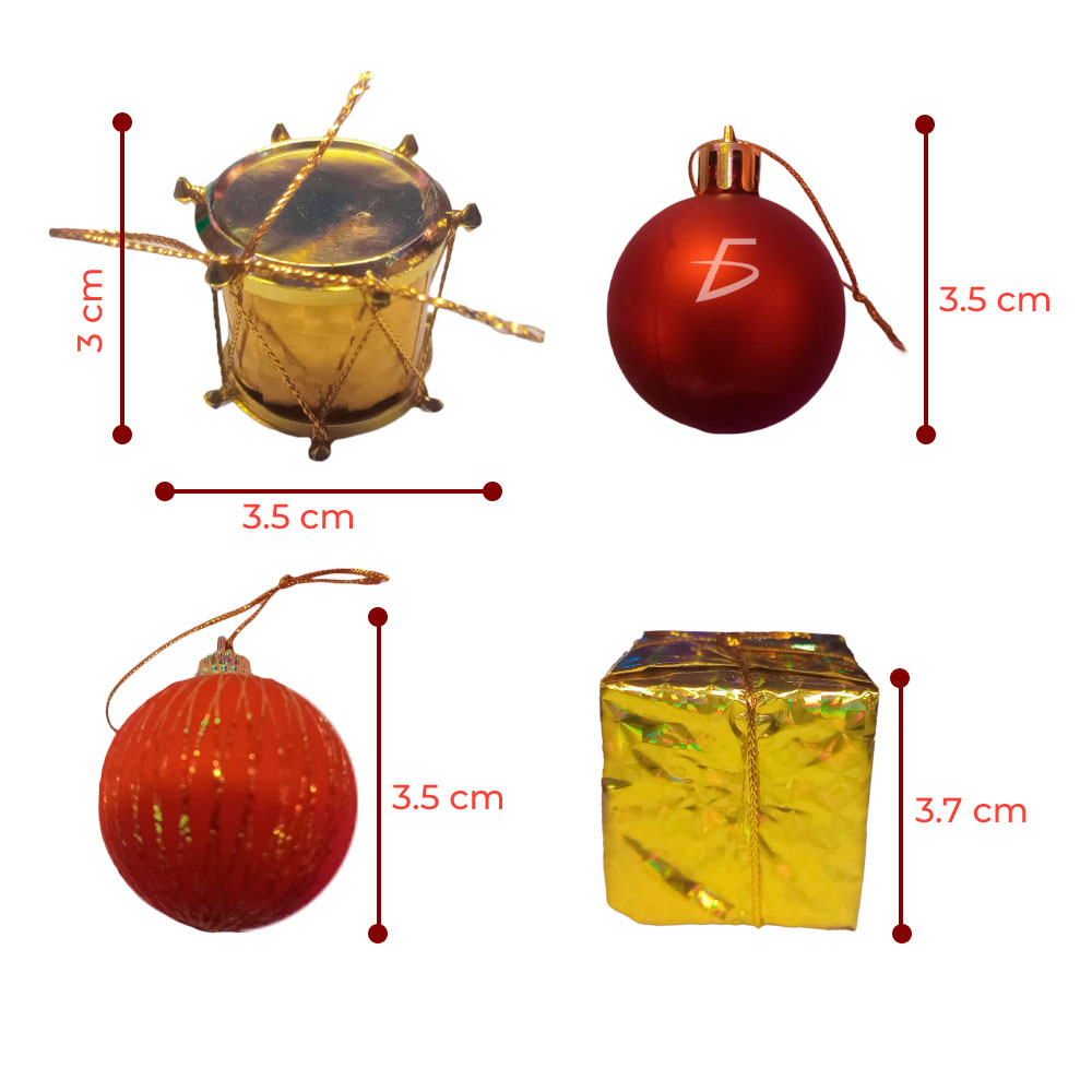 Conjunto de 20 Mini Colgantes de Árbol de Navidad - Decoración Festiva - Image 4