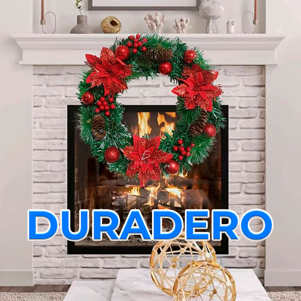 Corona de Navidad Artificial - Elegante Decoración para tu Hogar - Image 4