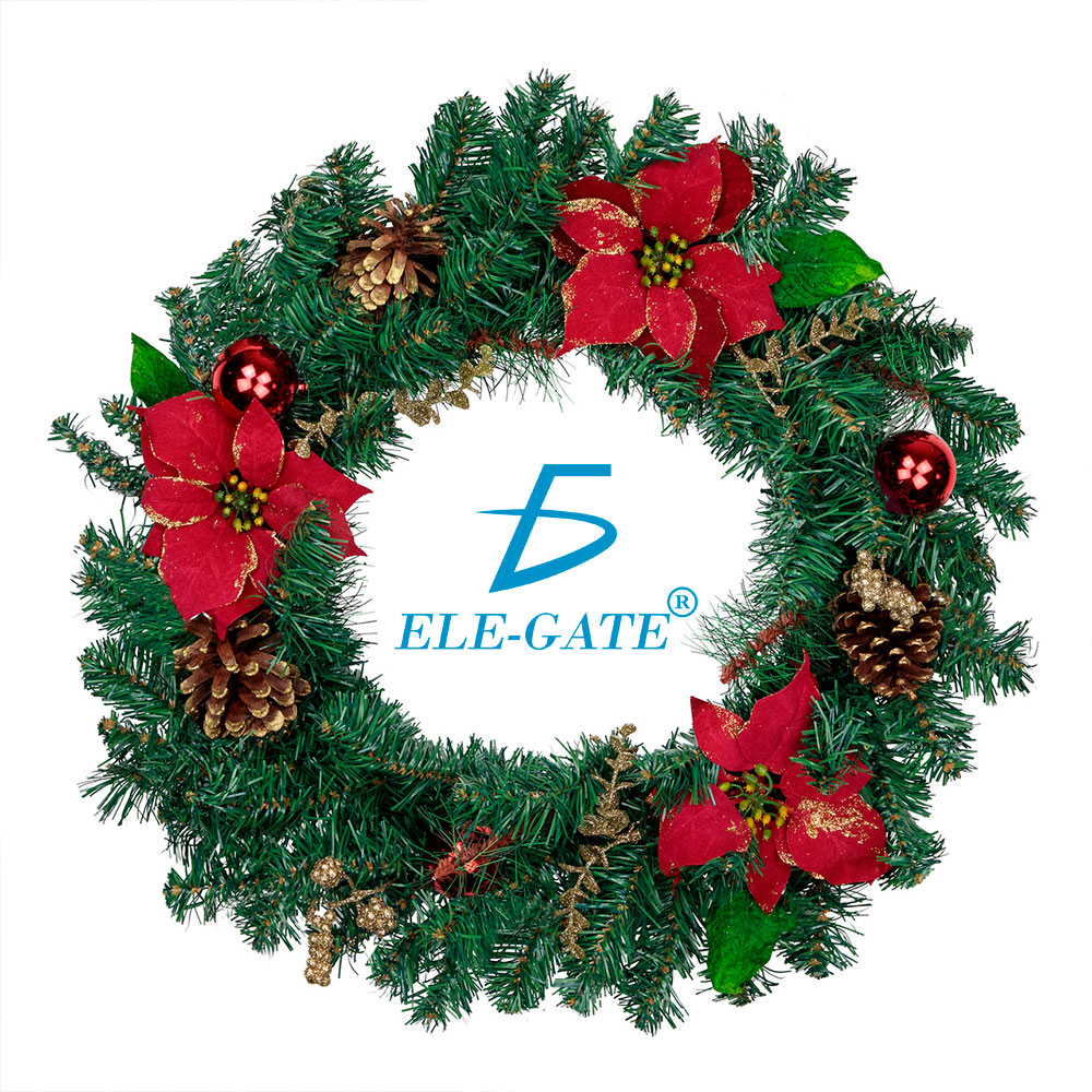 Corona de Navidad Artificial - Elegante Decoración para tu Hogar - Image 2