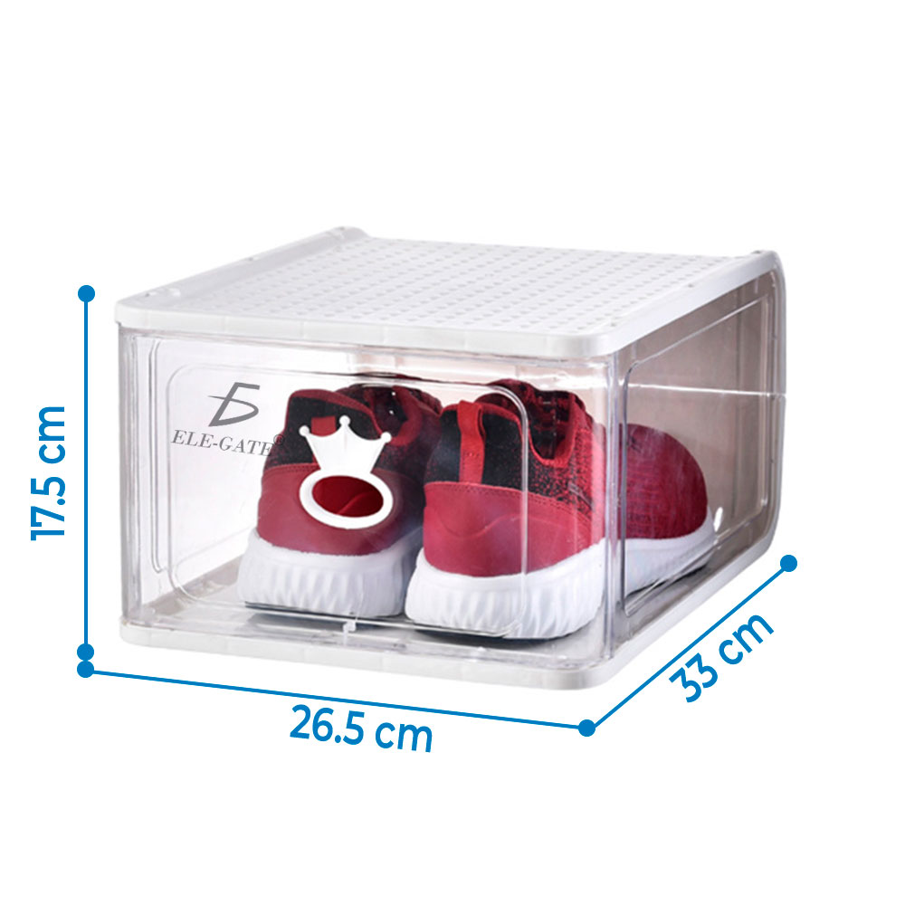 3 PZS Caja de Zapatos Apilable Transparente: Tu Colección en Orden - Image 4