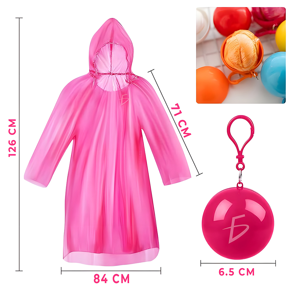 Impermeable de lluvia desechable en llavero de bola - Image 5