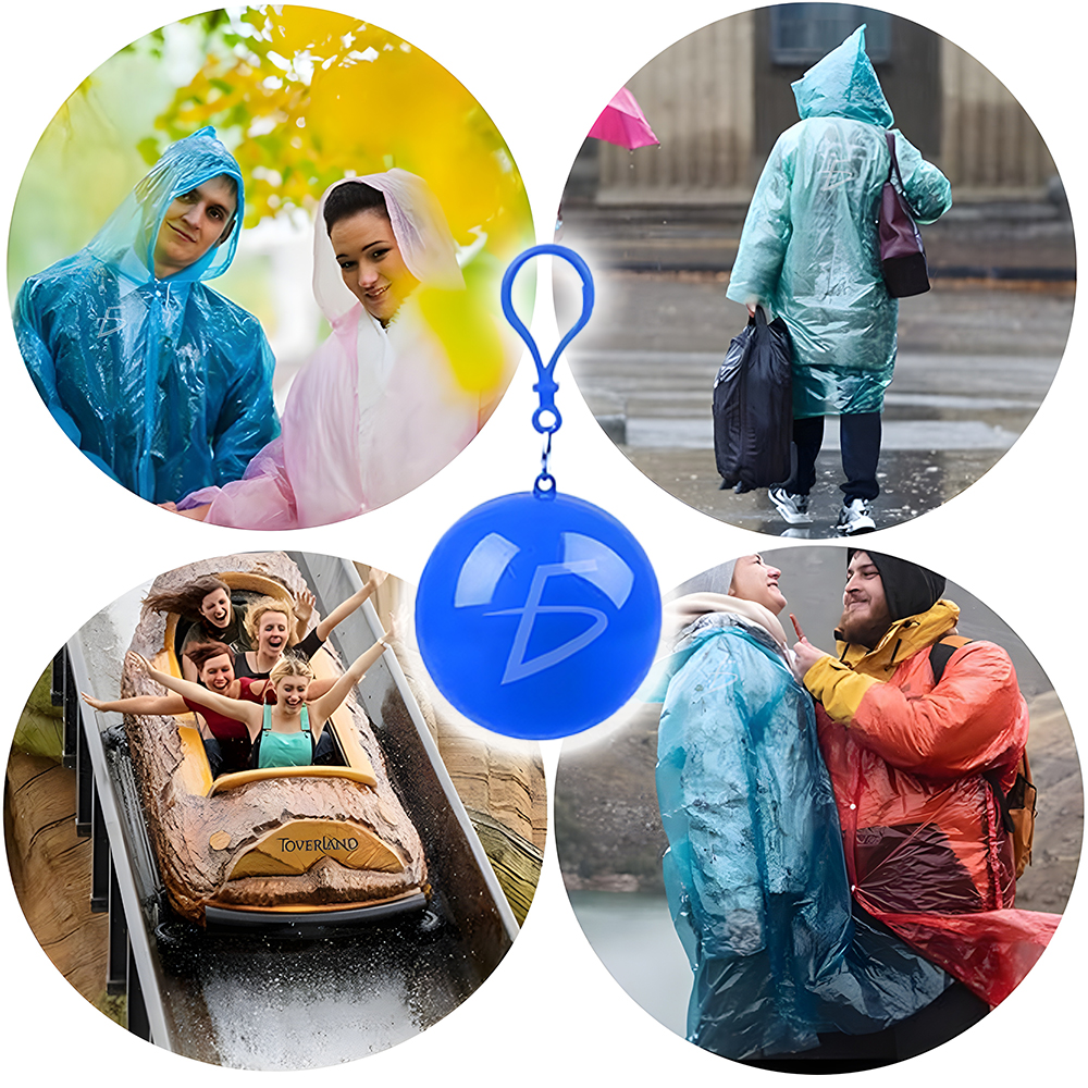 Impermeable de lluvia desechable en llavero de bola - Image 3
