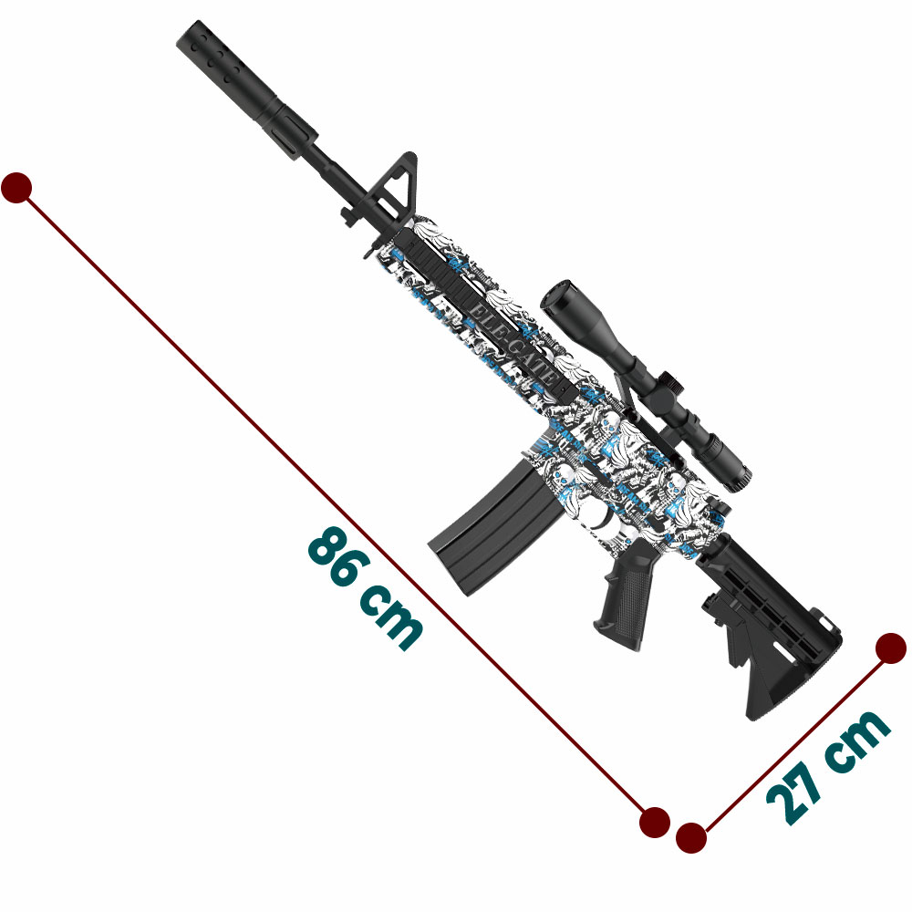 Pistola de Bolas de Gel Automática M4 con 10,000 Abalorios de Gel de Agua - Image 5