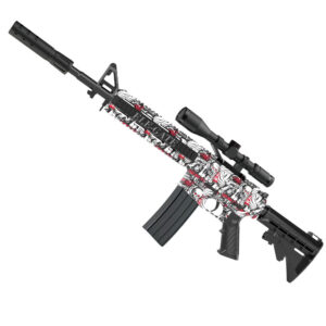 Pistola de Bolas de Gel Automática M4 con 10,000 Abalorios de Gel de Agua