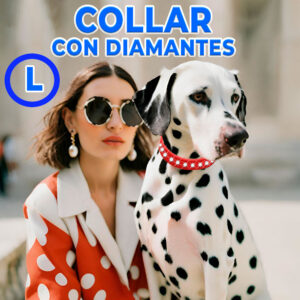 Collar para mascotas Grandes  Ajustable con Diamantes de Imitación para Mascotas