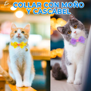 Collar para Mascota con Elegante Moño y Campana