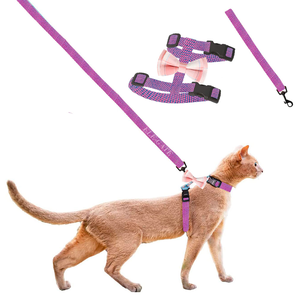Conjunto de Arnés de Nailon con Diseño de Moño para Mascota - Image 4