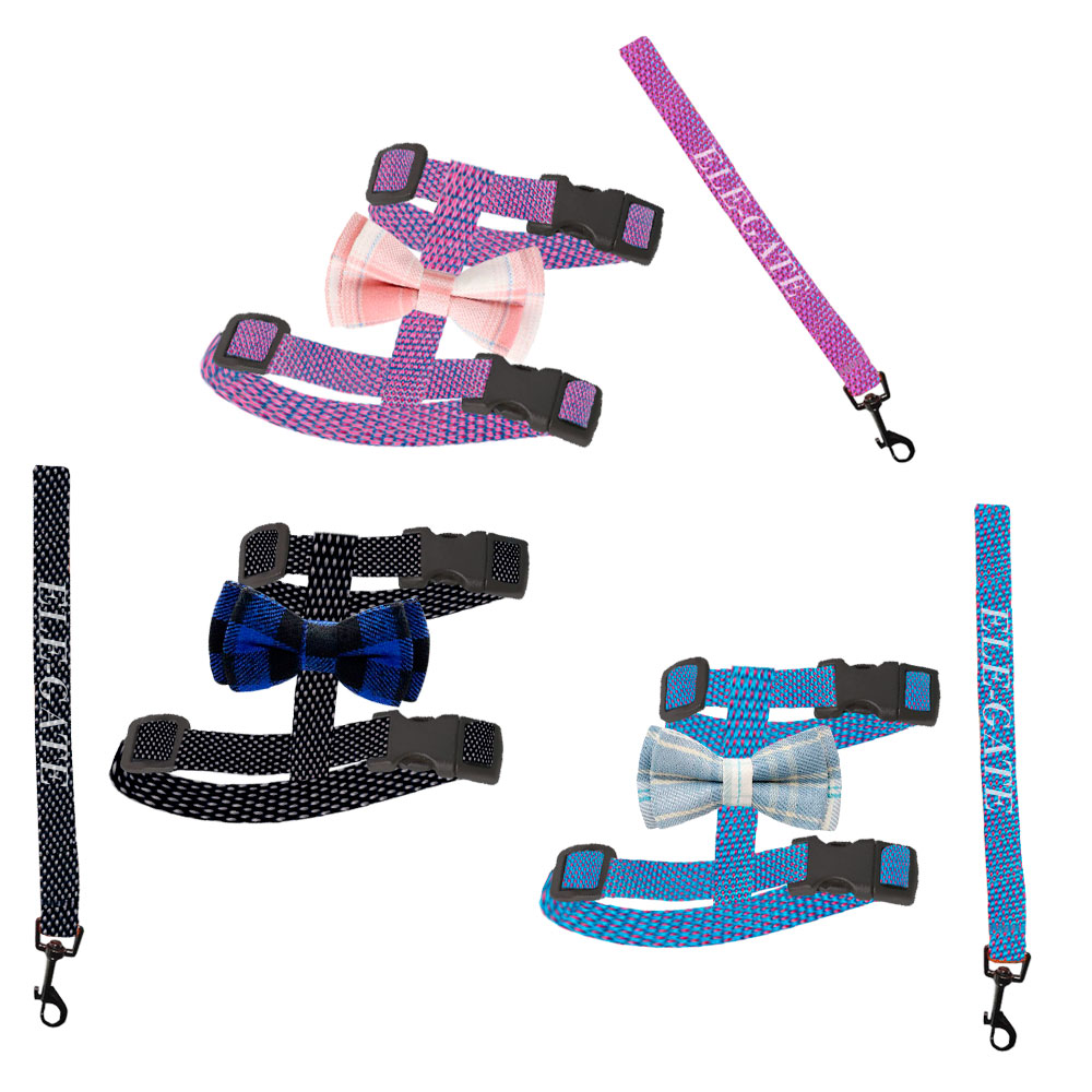 Conjunto de Arnés de Nailon con Diseño de Moño para Mascota - Image 5