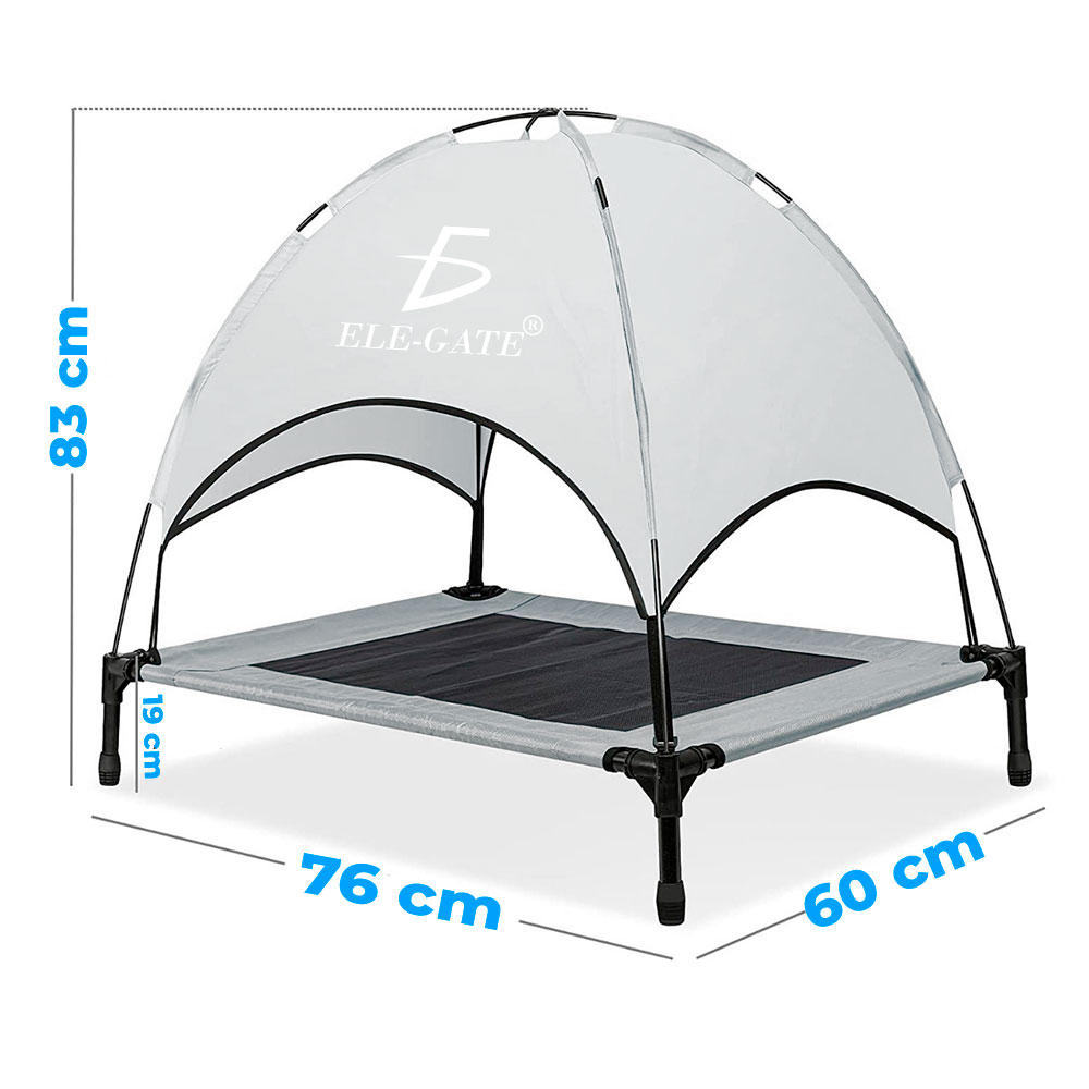 Cama para Perros al Aire Libre con Dosel - Elegancia y Comodidad para tus Mascotas - Grande - Image 3