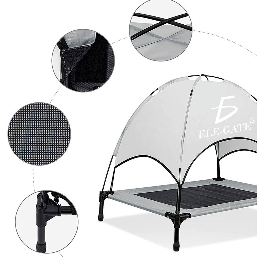 Cama para Perros al Aire Libre con Dosel - Elegancia y Comodidad para tus Mascotas - Grande - Image 4