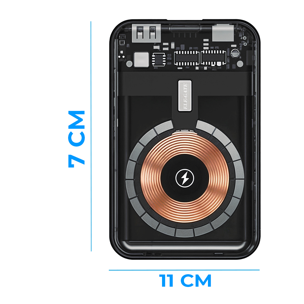 Power Bank Inalámbrico 10000mAh entradas USB Type-C y Lightning - Image 4