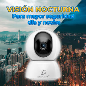 Cámara de Seguridad 2K con Visualización en Vivo a 3MP Funciona con Alexa Conexión 2.4 GHz